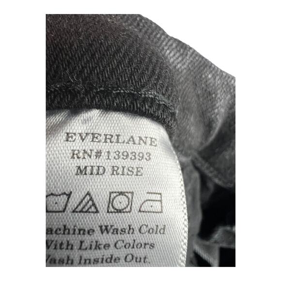 Everlane Mid-Rise Black Ankle Jeans Womens 31 Factory Faded - Picture 4 of 6